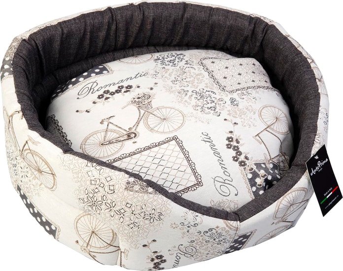 Лежак AntePrima Mathilde MABIKEGRIS06 (молочный принт) - фото