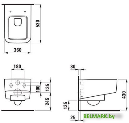 Унитаз Laufen Pro S [8209620000001] (без сиденья) - фото2