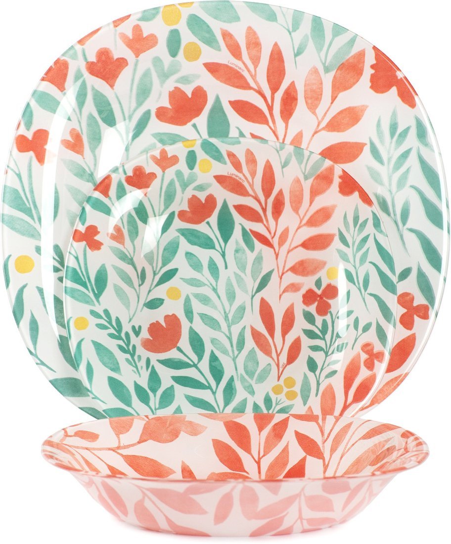 Набор тарелок Luminarc Alvis Red SQ907458 (18шт) - фото