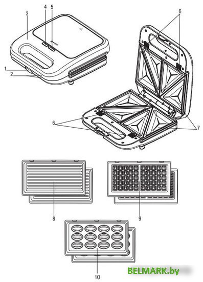 Многофункциональная сэндвичница Vitek VT-7148 - фото2