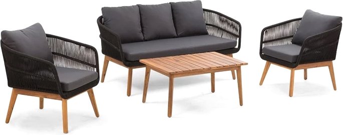 Набор садовой мебели Garden Story Камелия GS002 (черный/серый) - фото