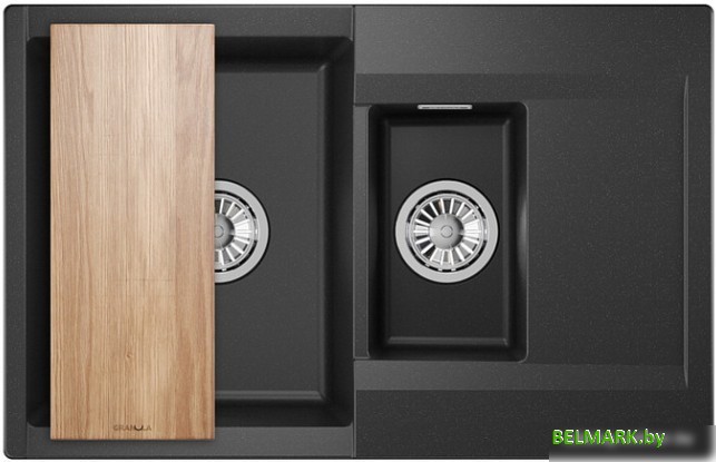 Кухонная мойка Granula ES-7808 (черный) - фото