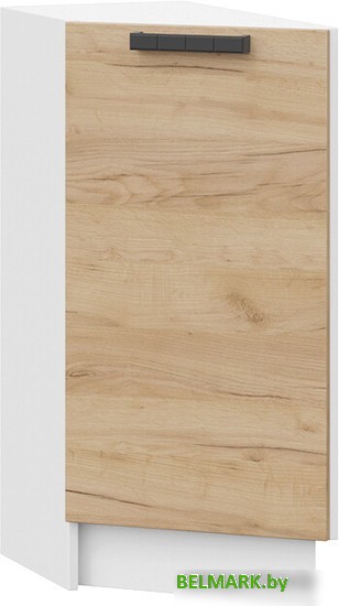 Шкаф напольный Трия Детройт 1Н3Т (белый/дуб крафт золотой) - фото