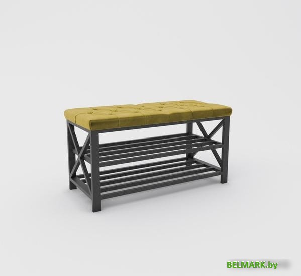 Банкетка Hype Mebel Будс (черный/золото) - фото