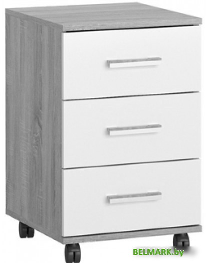 Тумба Памир ПКС-9 выкатная для стола (ясень шимо темный-ясень шимо светлый) - фото