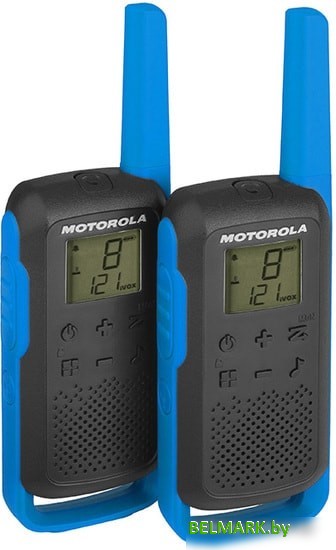 Портативная радиостанция Motorola T62 Walkie-talkie (черный/синий) - фото