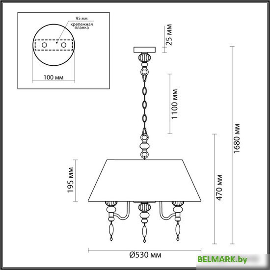 Подвесная люстра Odeon Light Sochi 4896/5A - фото2