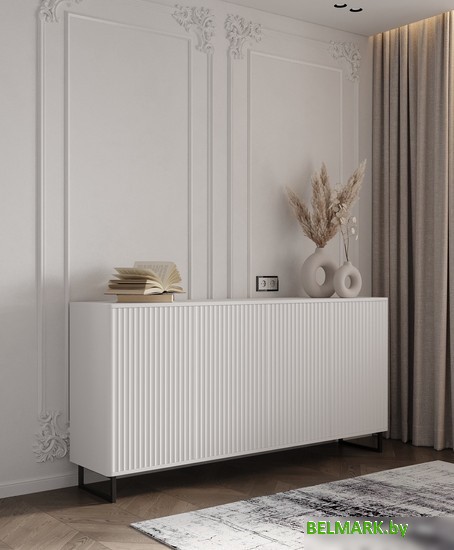 Тумба Shtabe Royal 5057 эко (белый/белый/черный) - фото2