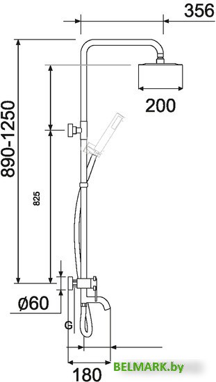Душевая система РМС SUS124BL-009DK - фото2
