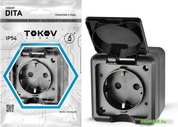 Розетка Tokov Electric Dita TKL-DT-R1Z-C14-IP54 - фото2