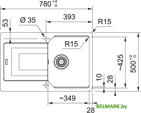 Кухонная мойка Franke Urban UBG 611-78 114.0687.273 (каменный серый) - фото2