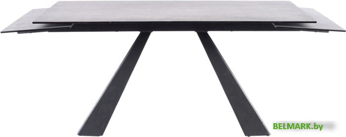 Кухонный стол Signal Salvadore Ceramic 160/240x90 (серый мрамор/черный матовый) - фото