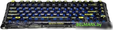 Клавиатура Gravastar Mercury K1 Lite Transparent Black (GravaStar x BSUN) - фото