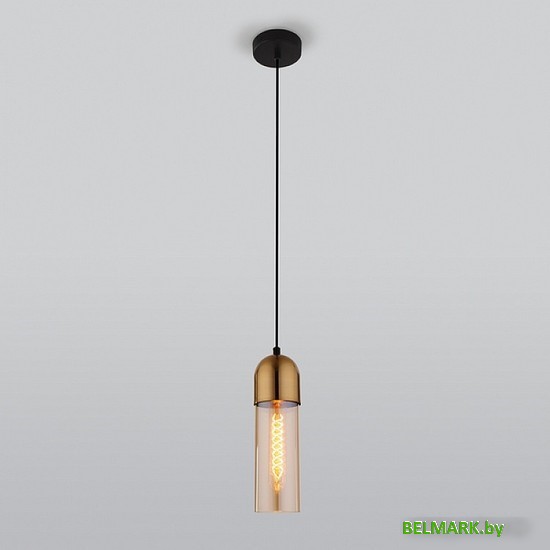 Подвесная люстра Евросвет Airon 50180/1 янтарный - фото