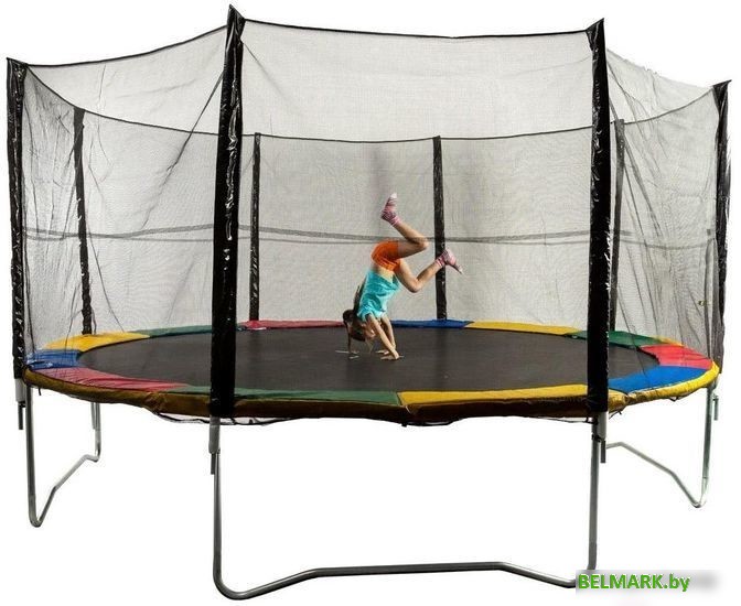 Батут Sundays Acrobat-D490 (зеленый, с сеткой) - фото2