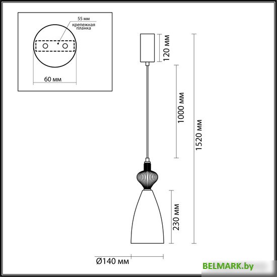 Люстра средней высоты Odeon Light Palleta 5045/12LC - фото2