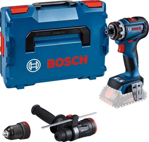 Дрель-шуруповерт Bosch GSR 18V-90 FC Professional 06019K6204 (без АКБ, набор сменных патронов, кейс) - фото
