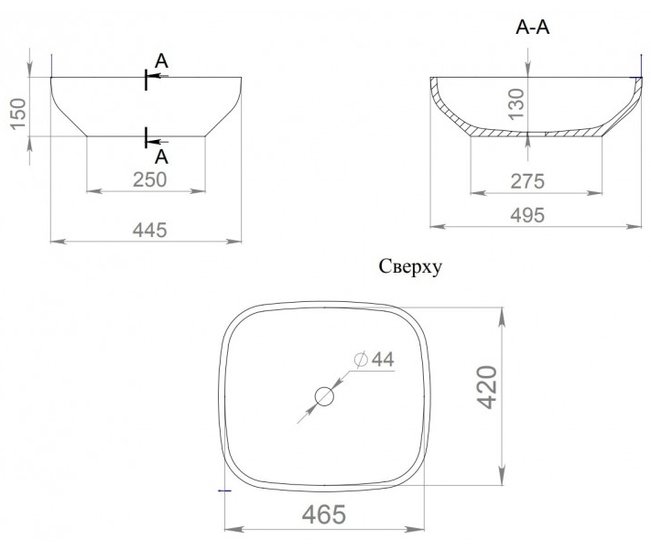 Умывальник Salini Gloria 1102208M - фото2