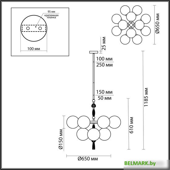 Подвесная люстра Odeon Light Palle 5405/12 - фото2