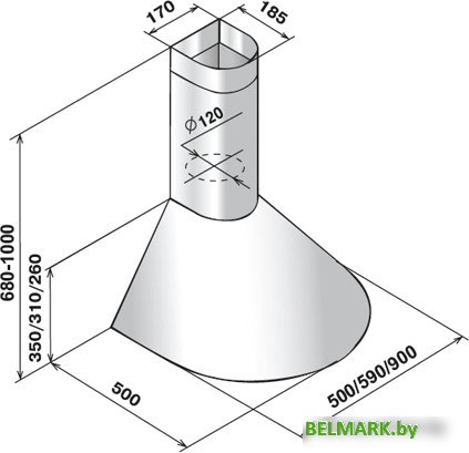 Кухонная вытяжка Elikor Эпсилон 60П-430-П3Л (медный антик/золото) - фото2