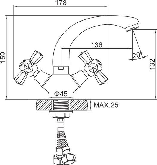 Смеситель Ledeme L1090-2 - фото2