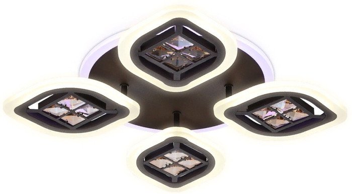 Припотолочная люстра Ambrella FA281/4 CF/TI (кофе/янтарь) - фото2