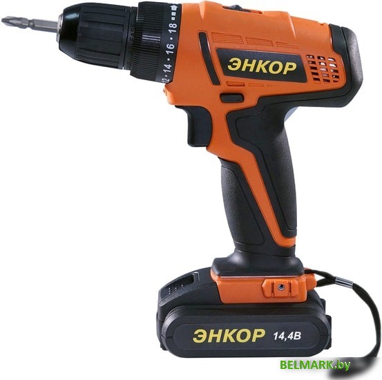 Дрель-шуруповерт Энкор ДША-2 14,4ЭР/10Л (с 2-мя АКБ) - фото2