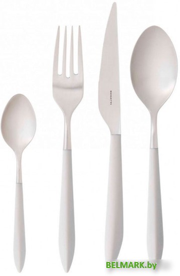 Набор столовых приборов Bugatti Ares ASBA-004F50 (24 пр, матовая сталь/слоновая кость) - фото