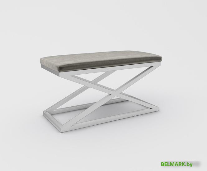 Банкетка Hype Mebel Трингл (белый/серый) - фото