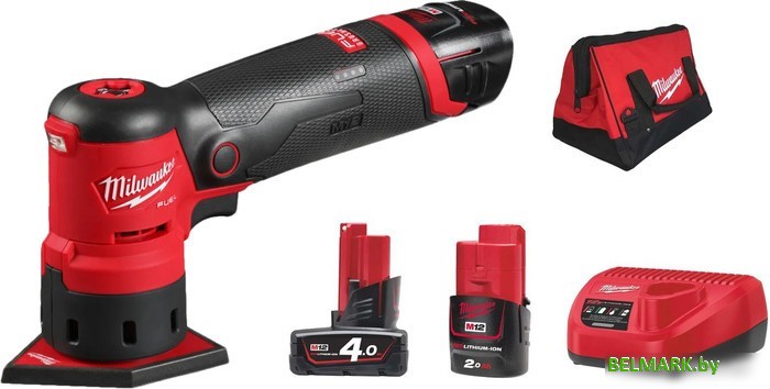 Дельташлифмашина Milwaukee M12FDSS-422X 4933479681 (с 2-мя АКБ 2 Ач, 4 Ач) - фото
