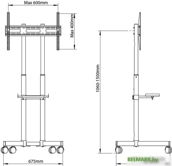 Кронштейн Arm Media PT-Stand-7 (черный) - фото2