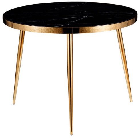 Кухонный стол Signal Calvin 100 (черный/золотой) - фото2