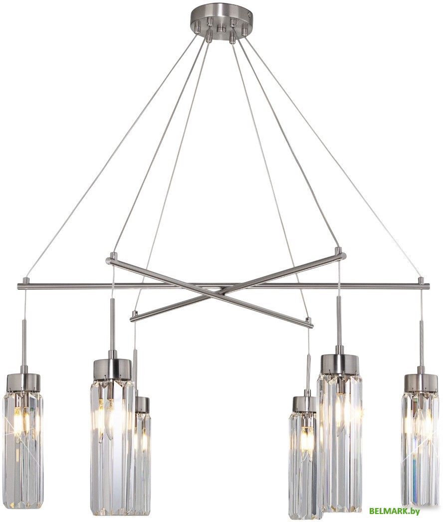Подвесная люстра Евросвет 60163/6 (никель) - фото