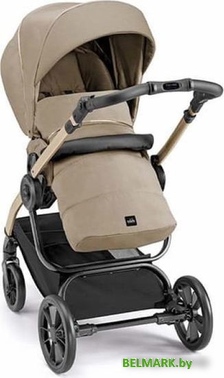 Универсальная коляска CAM Posh (2 в 1, бежевый/рама золотой) - фото2