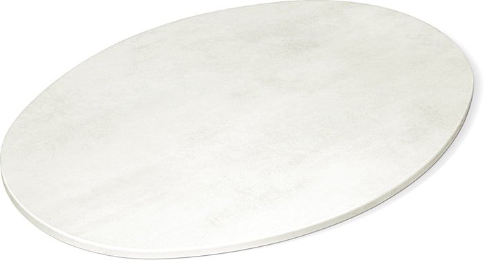 Кухонный стол Sheffilton SHT-TU10/120-80 МДФ овальный (черный муар/бетон крем) - фото2