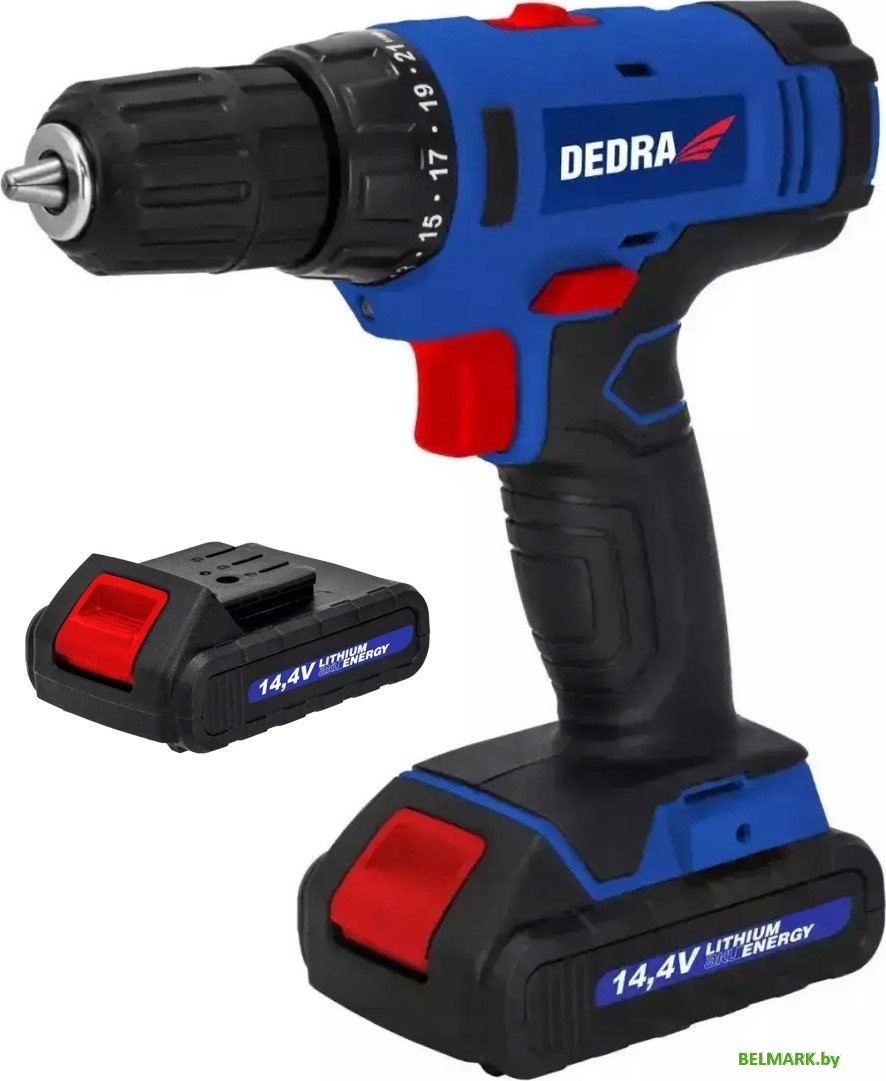 Дрель-шуруповерт Dedra DED7878B (с 2-мя АКБ 1.5 Ач, кейс) - фото