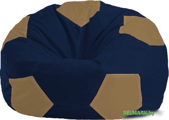 Кресло-мешок Flagman Мяч Стандарт М1.1-39 (темно-синий/бежевый) - фото