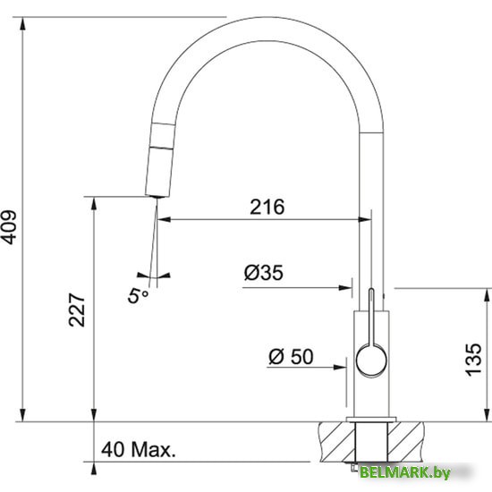 Смеситель Franke Ambient Evo 115.0373.949 - фото2