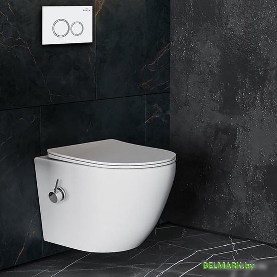 Унитаз подвесной Roxen Antares Bidet в комплекте с инсталляцией StounFix Dual Fresh 6 в 1 902672 (кнопка: белый глянец) - фото2