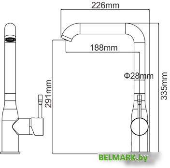 Смеситель Ledeme H98 L4698U (серый) - фото2
