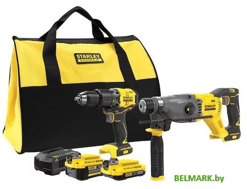 Stanley SFMCK216MDS (шуруповерт, перфоратор, 2 АКБ, кейс) - фото
