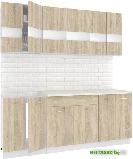 Кухня Кортекс-мебель Корнелия Экстра 2.0м (дуб сонома/марсель) - фото