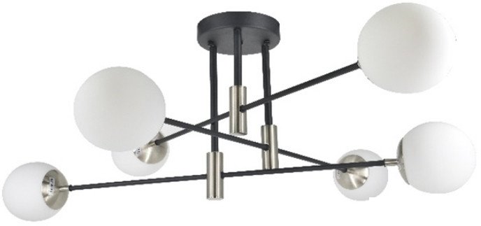 Светильник Mirastyle SL-41986/6 BK+Satin - фото