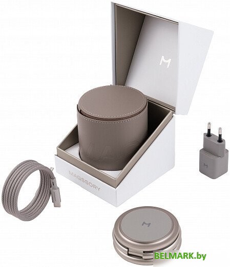 Беспроводное зарядное Magssory Disc Signature Edition 3 в 1 для Apple WCH033 (титановый) - фото2