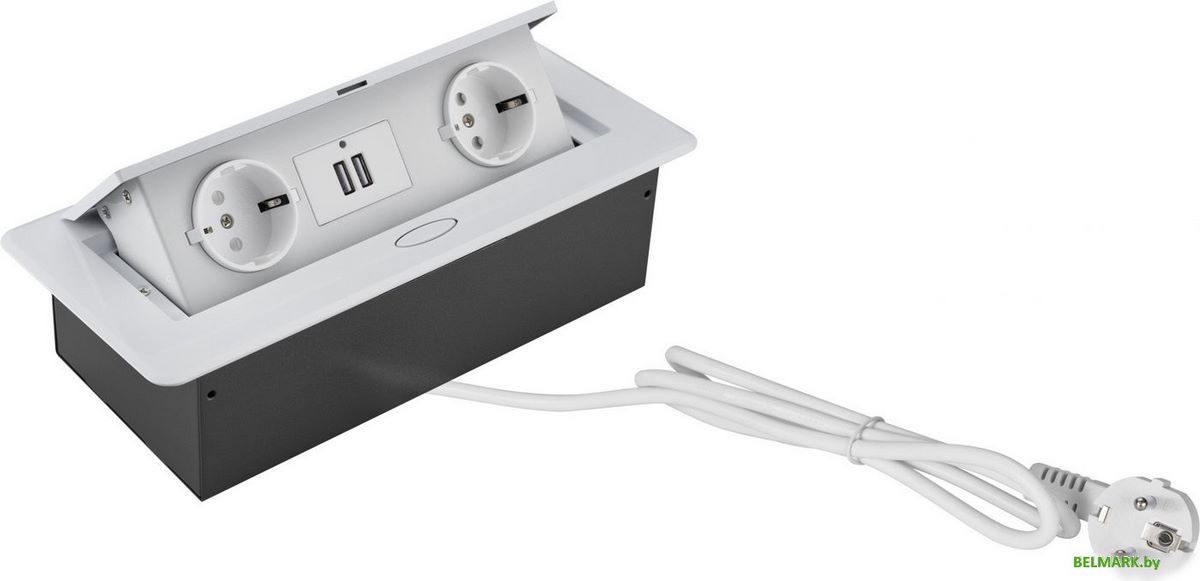 Сетевой фильтр CACTUS CS-SOCKET-EU/USBA-WH - фото