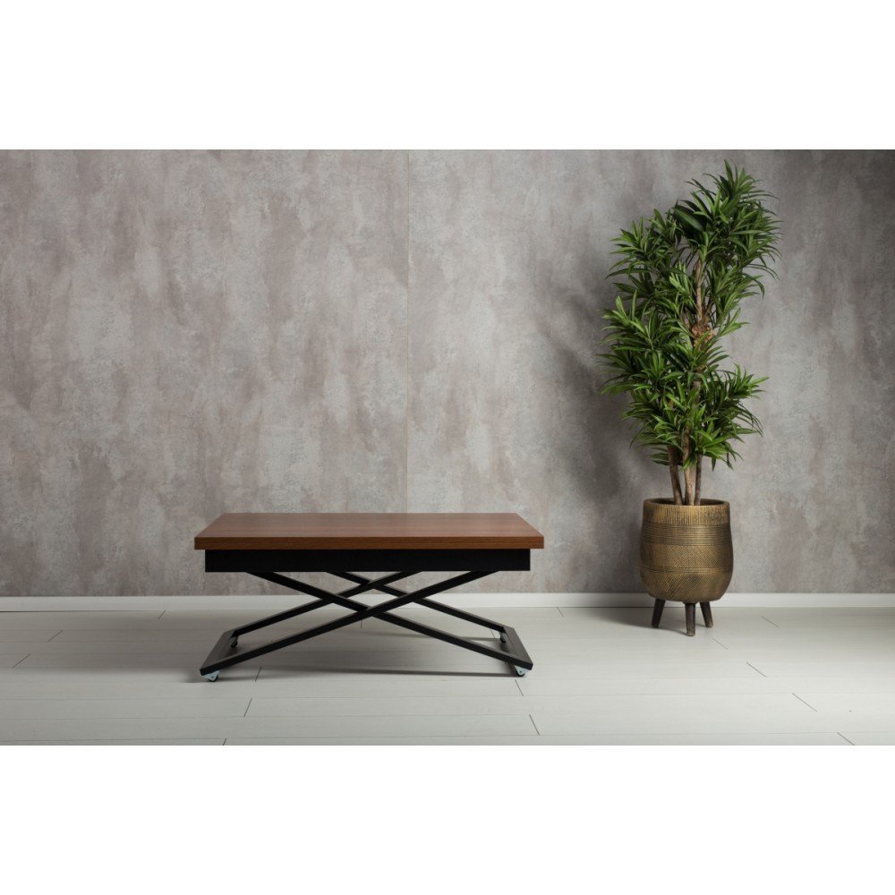 Стол-трансформер Levmar Apollo D44/S53 (миланский орех/черные опоры) - фото2