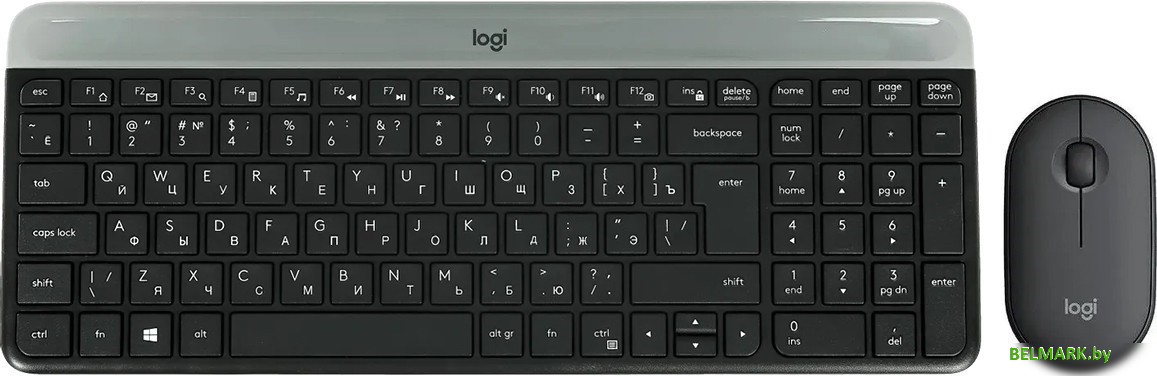 Офисный набор Logitech MK470 Slim Wireless Combo 920-009204 (графитовый) - фото