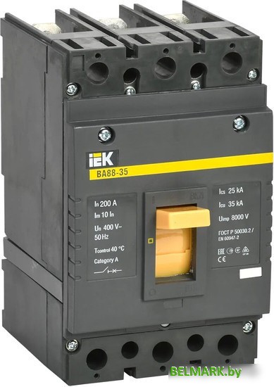 Выключатель автоматический IEK ВА 88-35 3п 200А 35кА С SVA30-3-0200 - фото