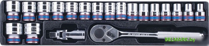 Набор торцевых головок King Tony 9-4319MR (20 предметов) - фото