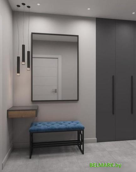 Банкетка Hype Mebel Квадро Люкс (черный/серый) - фото2